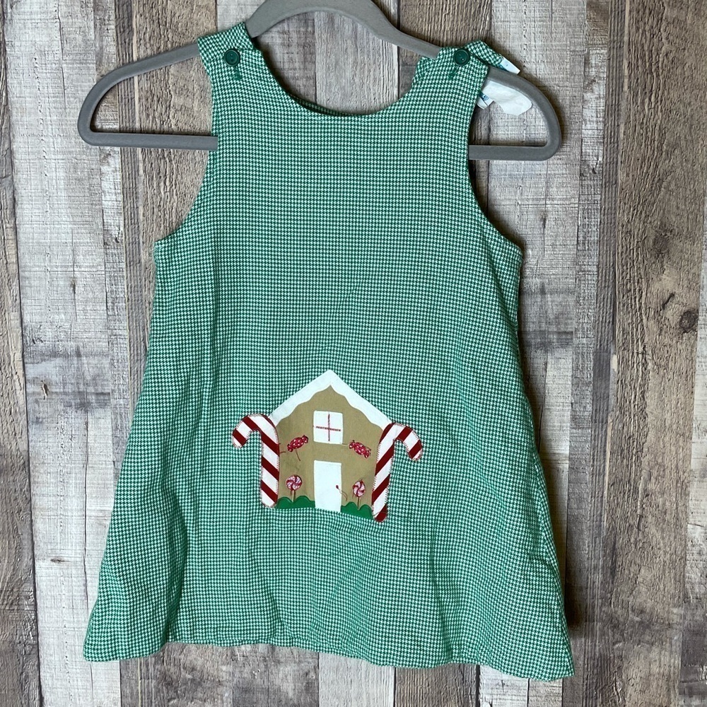 Vintage Funtasia Too Dallas Dress Green Gingham Reversible